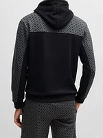 Hoodie with Monogram Pattern
