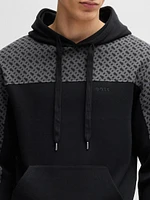 Hoodie with Monogram Pattern