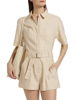 Aspen Linen-Blend Romper