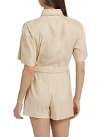 Aspen Linen-Blend Romper