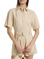 Aspen Linen-Blend Romper