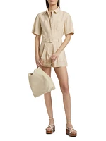 Aspen Linen-Blend Romper