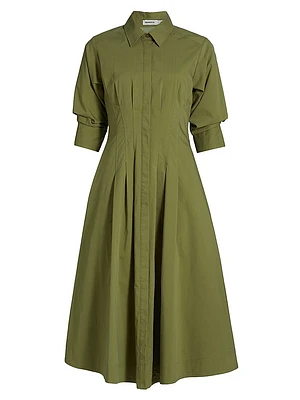 Jazz Pintuck Midi-Dress
