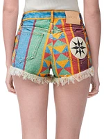 LOEWE x Paula's Ibiza Printed Denim Shorts