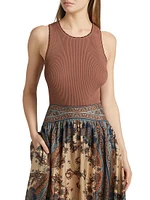 Lucky Scalloped Racer Tank