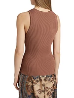 Lucky Scalloped Racer Tank