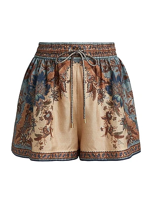 Ascension Printed Silk Relaxed Shorts