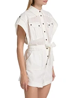Coco Cuffed Linen Romper