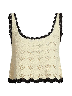 Rhiannon Scallop-Trimmed Crochet Tank