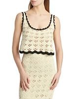 Rhiannon Scallop-Trimmed Crochet Tank