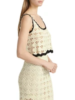 Rhiannon Scallop-Trimmed Crochet Tank