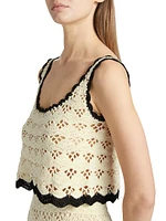 Rhiannon Scallop-Trimmed Crochet Tank