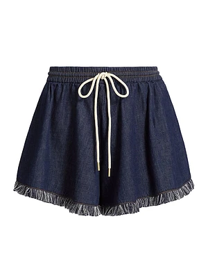 Rhiannon Fringed Denim Shorts