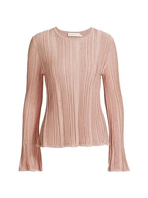 Lucky Metallic Ribbed Top
