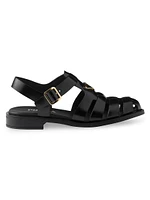 Brushed Leather Fisherman Sandals