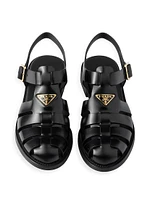 Brushed Leather Fisherman Sandals
