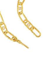 Hoopla 24K Yellow Gold & 0.77 TCW Diamond Oval-Link Chain Bracelet