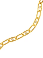 Hoopla 24K Yellow Gold & 0.77 TCW Diamond Oval-Link Chain Bracelet