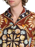Seashell Print Short-Sleeve Shirt