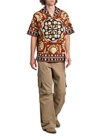 Seashell Print Short-Sleeve Shirt