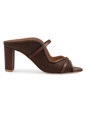 Norah 70MM Raffia Block Heel Sandals
