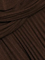 Pleated Jersey Cut-Out Gown
