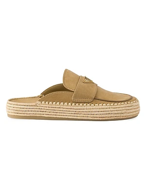 Suede Flatform Mules