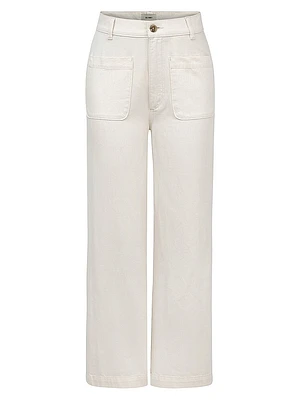 Hepburn Wide Leg High Rise Ankle Jeans