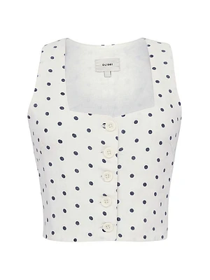 Lizzie Linen Cropped Top