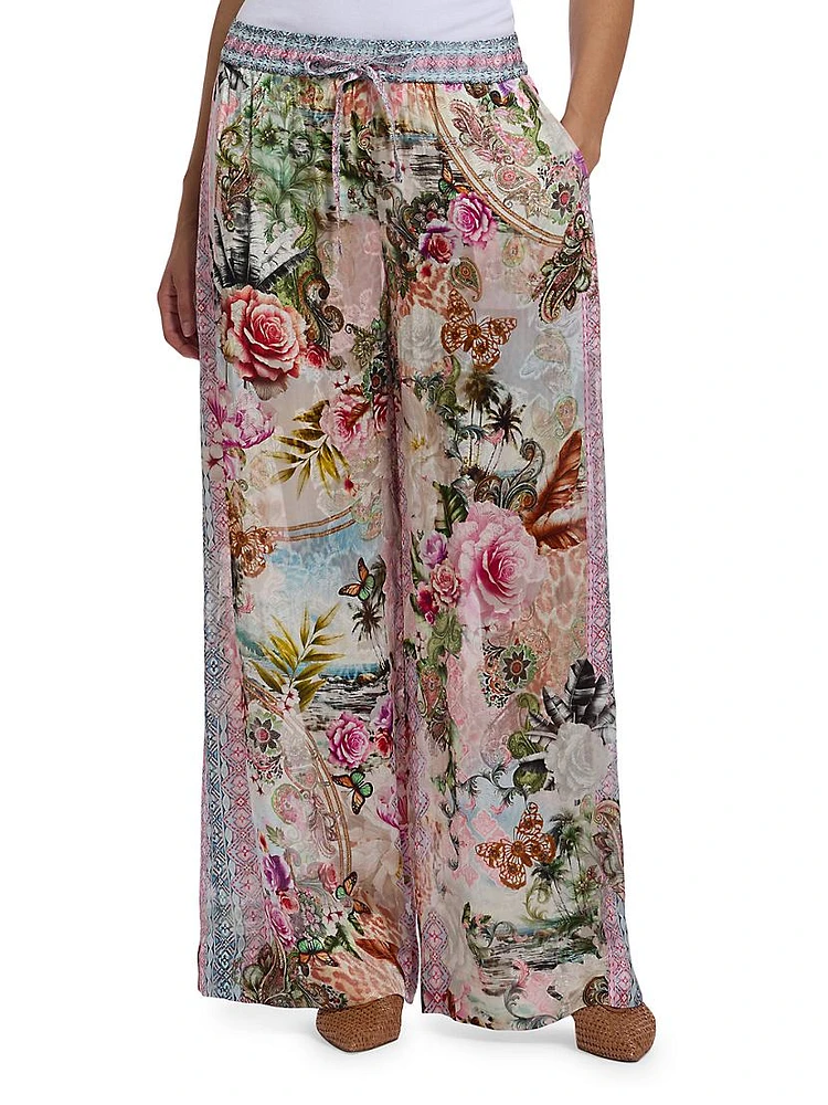 Minna Printed Relaxed Drawstring Pants