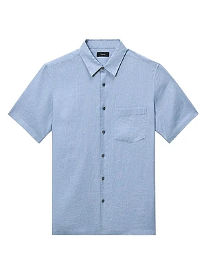 Irving Relaxed-Fit Linen Pocket Shirt