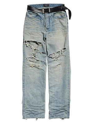 Integrated Belt Jeans