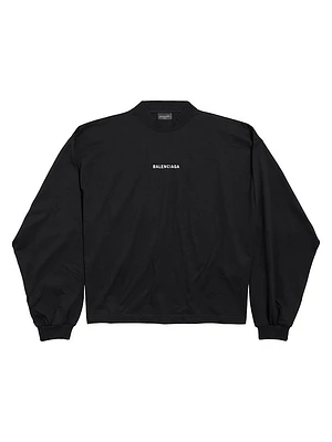 Back Cropped Long Sleeve T-Shirt