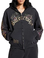 Tacky Tattoo Zip-Up Small Fit Hoodie