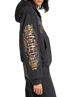 Tacky Tattoo Zip-Up Small Fit Hoodie