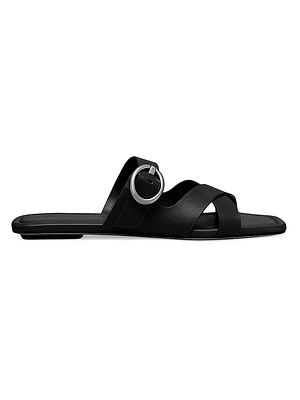 Villa Leather Slip-On Sandals