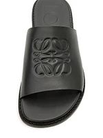 LOEWE x Paula's Ibiza Flex Anagram Leather Slide Sandals