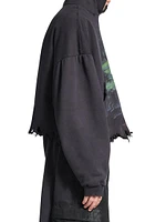 Diy Imprint Cropped Hoodie