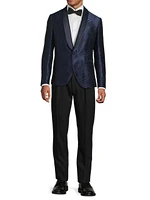 Leaf Print Satin Dinner Jacket