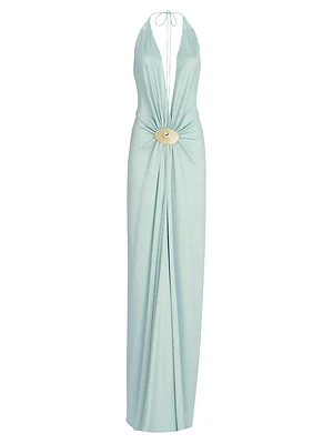 Aiko Halterneck Maxi Dress