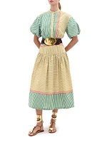 Jil Striped Midi-Shirtdress