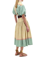 Jil Striped Midi-Shirtdress