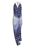 Guadalupe Halterneck Knotted Maxi Dress