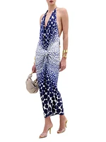 Guadalupe Halterneck Knotted Maxi Dress