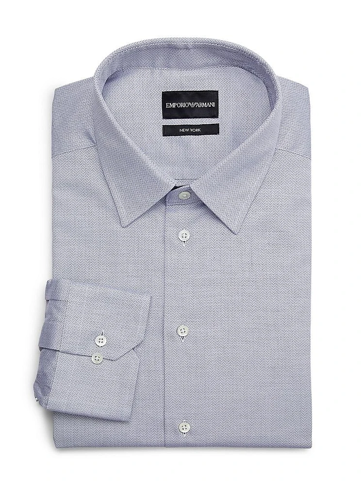 Chevron Cotton Dress Shirt