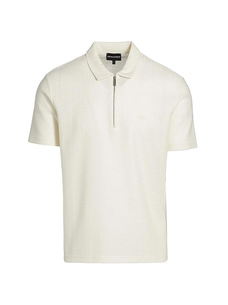 Knit Half-Zip Polo Shirt