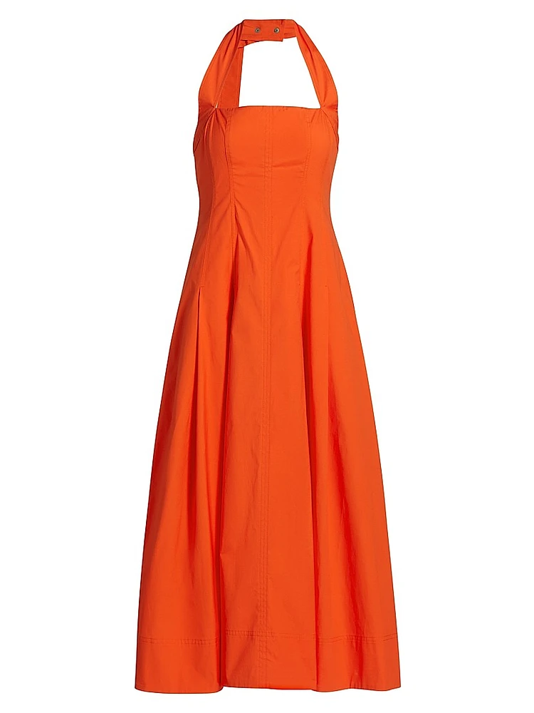 Natalie Halterneck Midi-Dress