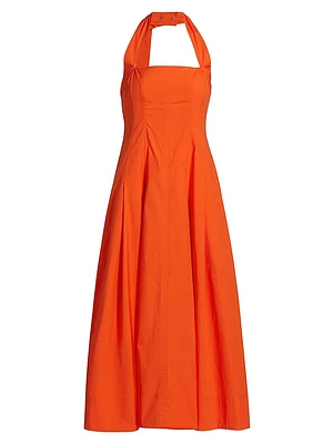 Natalie Halterneck Midi-Dress