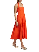 Natalie Halterneck Midi-Dress