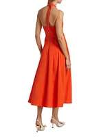 Natalie Halterneck Midi-Dress